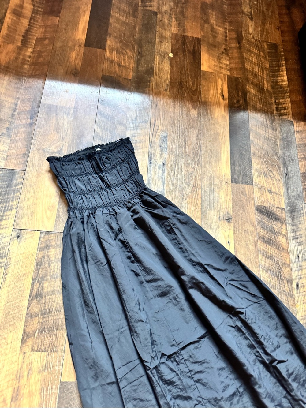 By Together Black Maxi Smocked-Top Maxi Dress - Picture 4 of 9